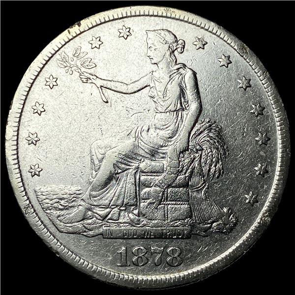 1878-S Silver Trade Dollar NEARLY   UNCIRCULATED