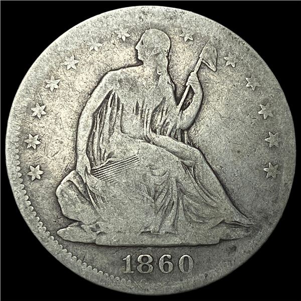 1860 Seated Liberty Half Dollar NICELY   CIRCULATED