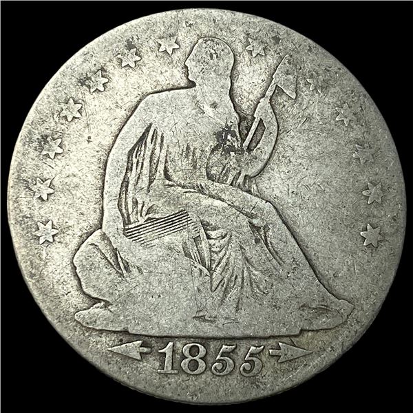1855 Arrows Seated Liberty Half Dollar NICELY   CIRCULATED