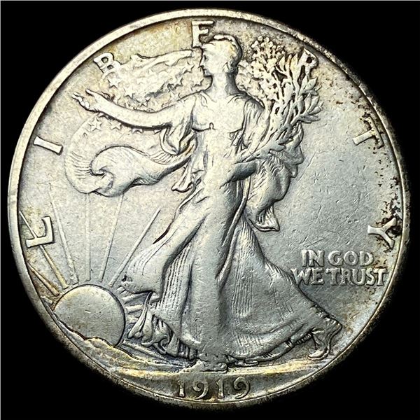1919-S Silver Walking Liberty Half Dollar   NEARLY UNCIRCULATED