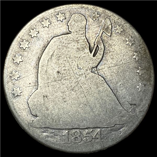 1854-O Silver Seated Liberty Half Dollar   NICELY CIRCULATED