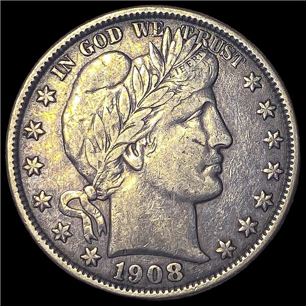 1908-O Silver Barber Half Dollar NEARLY   UNCIRCULATED