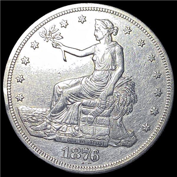 1876 Silver Trade Dollar CLOSELY UNCIRCULATED