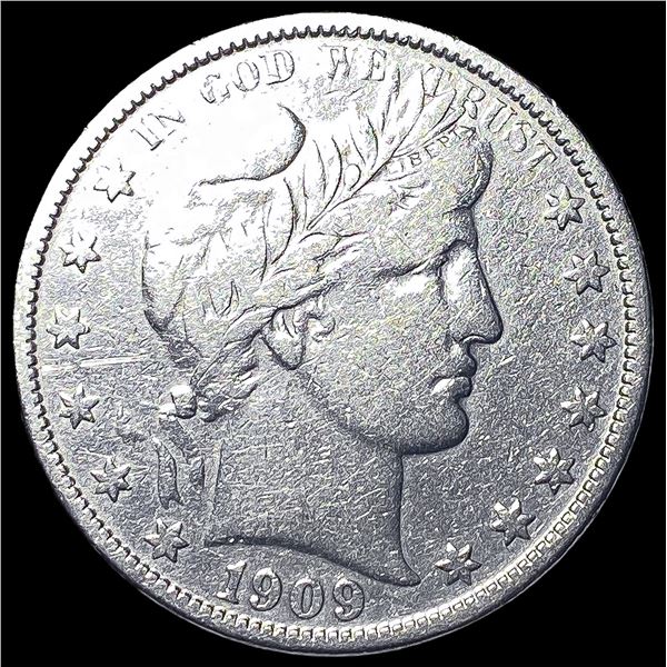 1909-O Silver Barber Half Dollar LIGHTLY   CIRCULATED