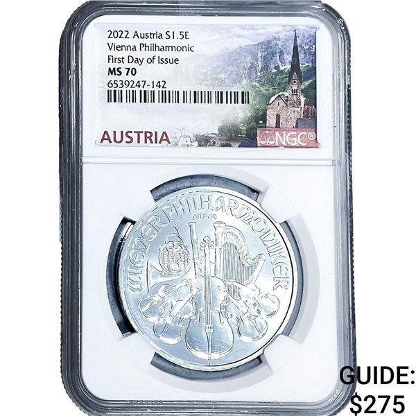 2022 S1.5E Austria Vienna Philharmonic NGC  MS70