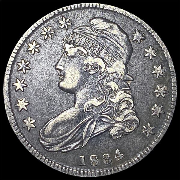 1834 Silver Capped Bust Half Dollar NEARLY   UNCIRCULATED