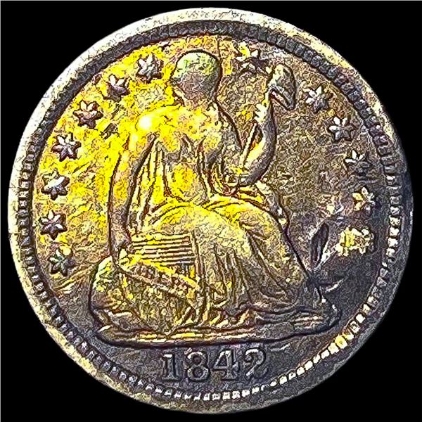 1842-O Silver Seated Liberty Half Dime NEARLY   UNCIRCULATED