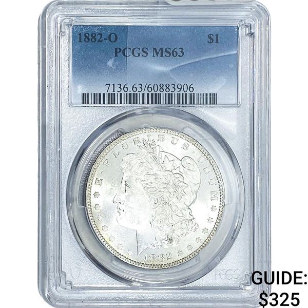 1882-O Morgan Silver Dollar PCGS MS63