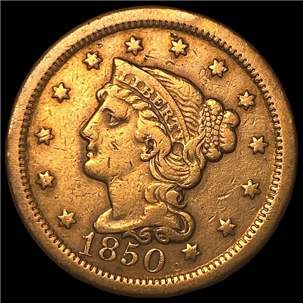 1850 Braided Hair Large Cent NEARLY   UNCIRCULATED