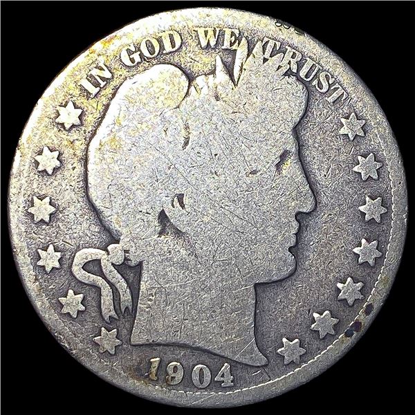 1904-O Silver Barber Half Dollar NICELY   CIRCULATED