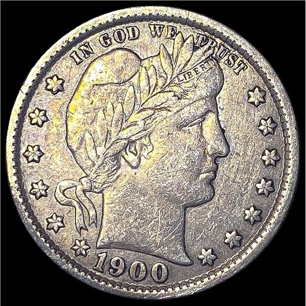 1900 Barber Silver Quarter NEARLY   UNCIRCULATED