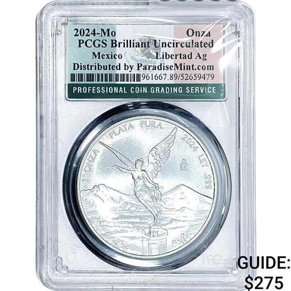 2024-Mo 1 Onza Mexico Libertad Ag PCGS