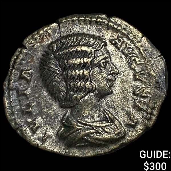 Roman Empire Julia Domna Silver Denarius  CLOSELY UNCIRCULATED