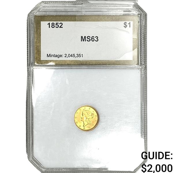 1852 Type 1 Dollar PCI MS63