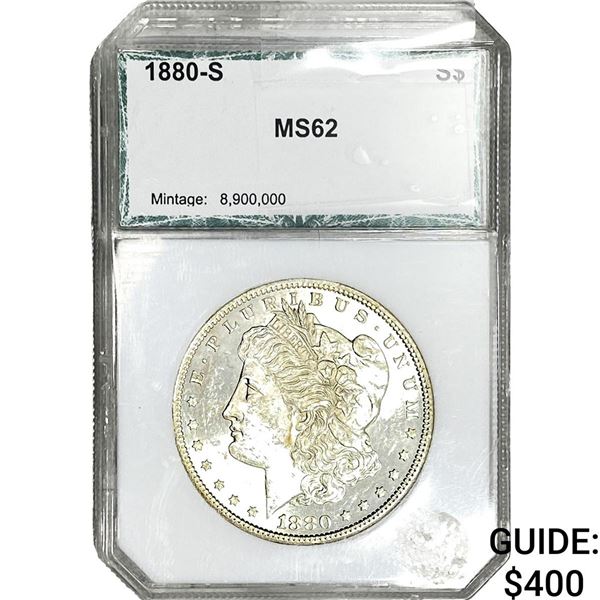 1880-S Morgan Silver Dollar PCI MS62