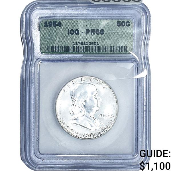 1954 Franklin Half Dollar ICG PR68