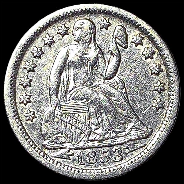 1853-O Arrows Silver Seated Liberty Dime   CLOSELY UNCIRCULATED