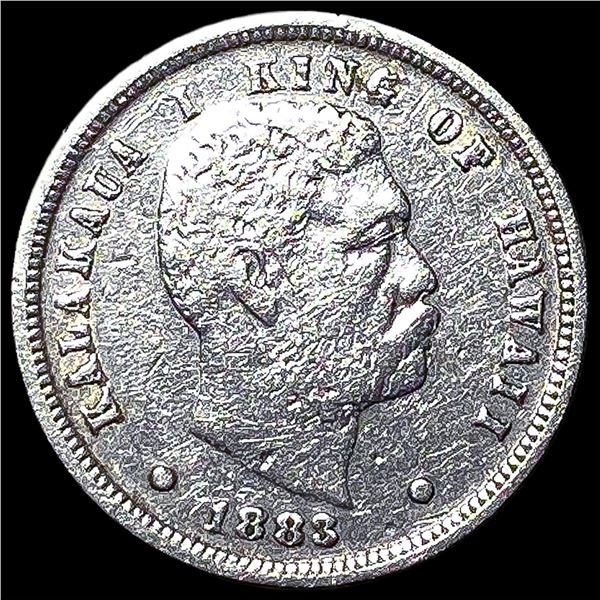 1883 Hawaii Silver Dime NEARLY UNCIRCULATED