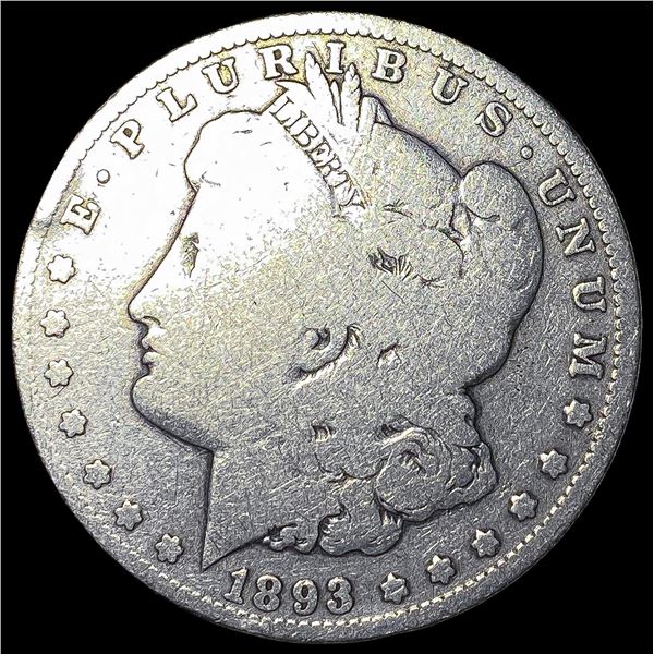 1893-O Silver Morgan Dollar ABOUT   UNCIRCULATED