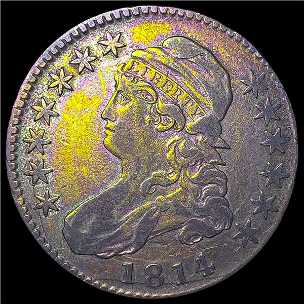 1814/3 Silver Capped Bust Half Dollar ABOUT   UNCIRCULATED