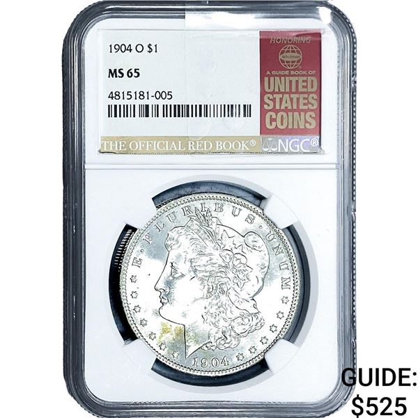 1904-O Morgan Silver Dollar NGC MS65