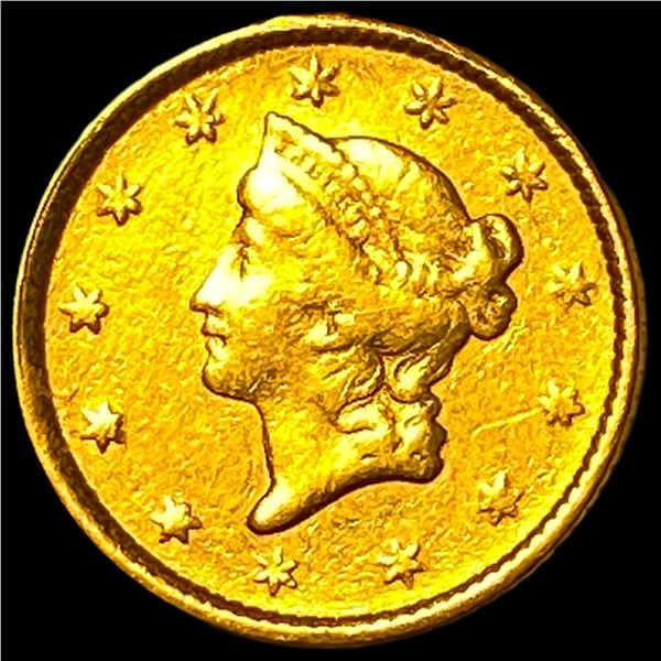 1853 Gold $1 Liberty Head Type 1 NEARLY   UNCIRCULATED