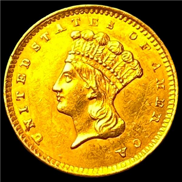 1856 Gold $1 Indian Princess Type 3 CHOICE AU
