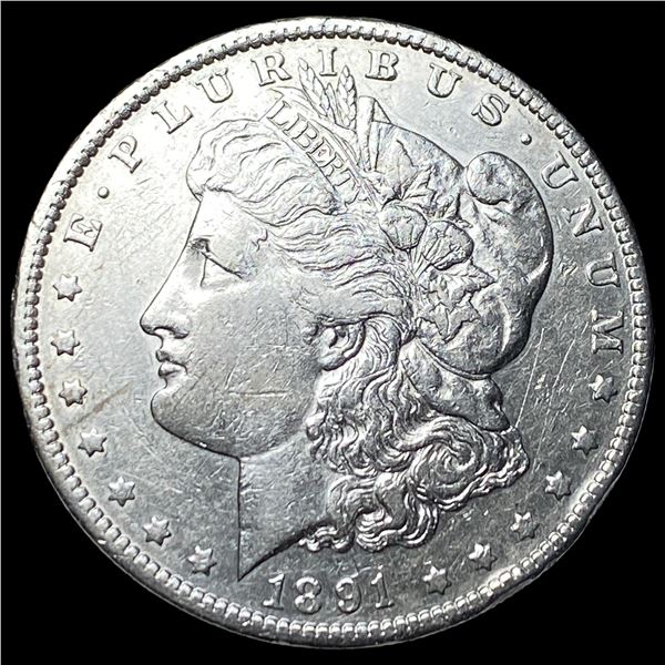 1891 Silver Morgan Dollar CLOSELY  UNCIRCULATED