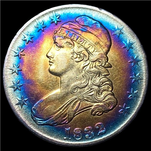 1832 Toned Capped Bust Half Dollar CLOSELY  UNCIRCULATED