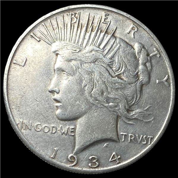1934-S Peace Silver Dollar NEARLY  UNCIRCULATED