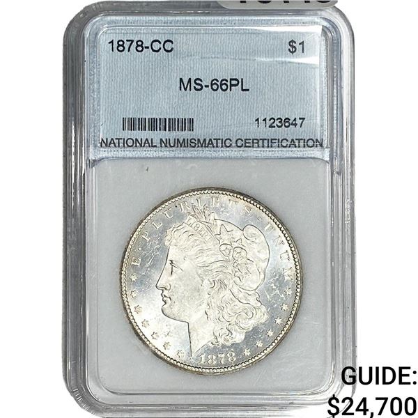 1878-CC Morgan Silver Dollar NNC MS66 PL
