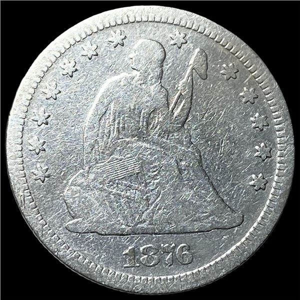 1876 Seated Liberty Quarter LIGHTLY  CIRCULATED