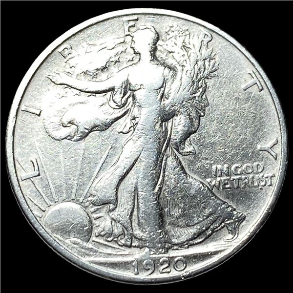 1920-S Silver Walking Liberty Half Dollar  NEARLY UNCIRCULATED