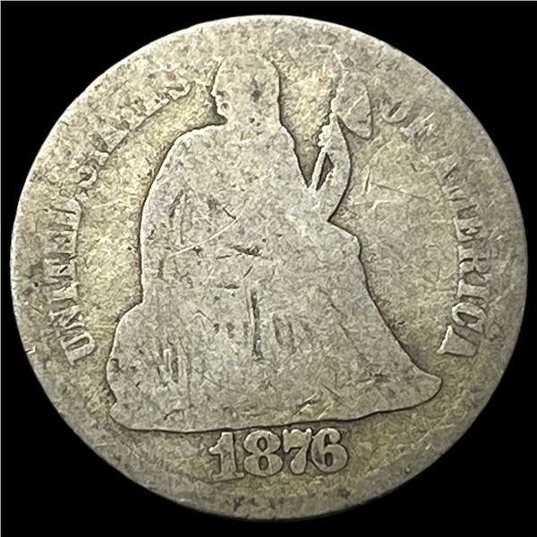 1876-CC Silver Seated Liberty Dime NICELY  CIRCULATED