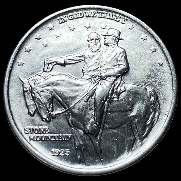 1925 Silver Stone Mountain Half Dollar GEM BU