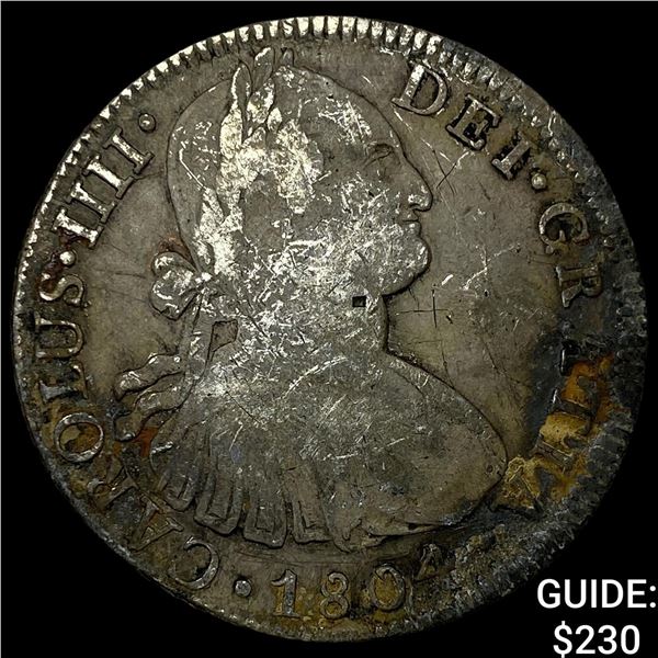 1804 Colonial Spain Silver 8 Reales NEARLY  UNCIRCULATED