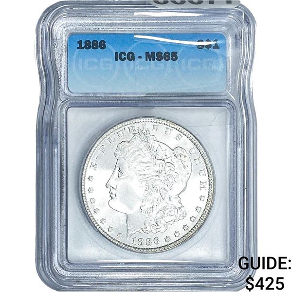 1886 Morgan Silver Dollar ICG MS65