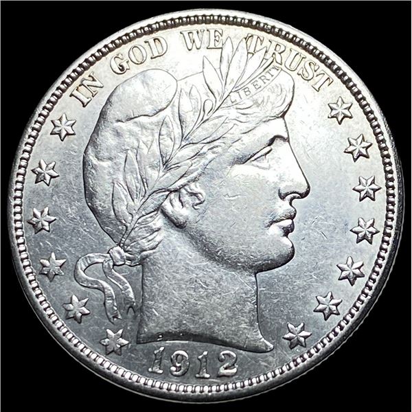 1912-D Silver Barber Half Dollar CLOSELY  UNCIRCULATED