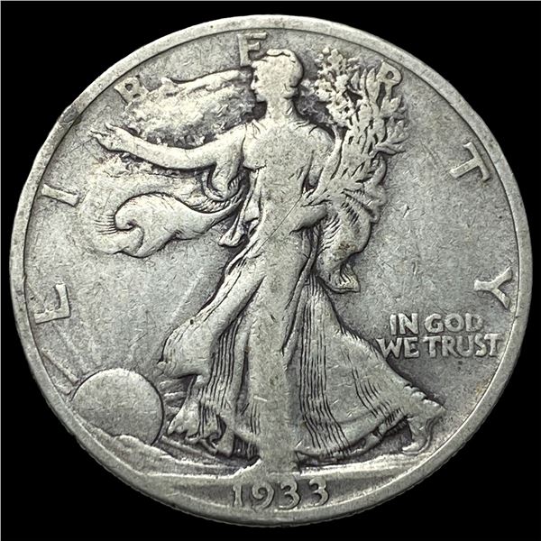 1933-S Silver Walking Liberty Half Dollar  LIGHTLY CIRCULATED