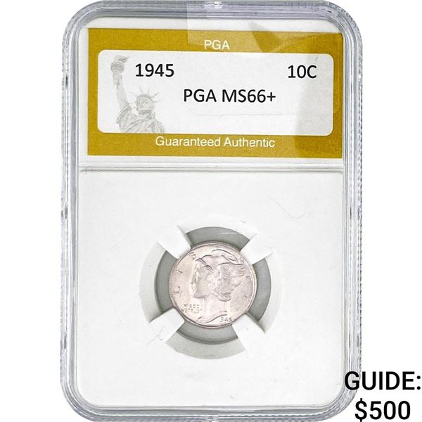 1945 Mercury Silver Dime PGA MS66+