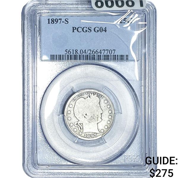 1897-S Barber Quarter PCGS G04