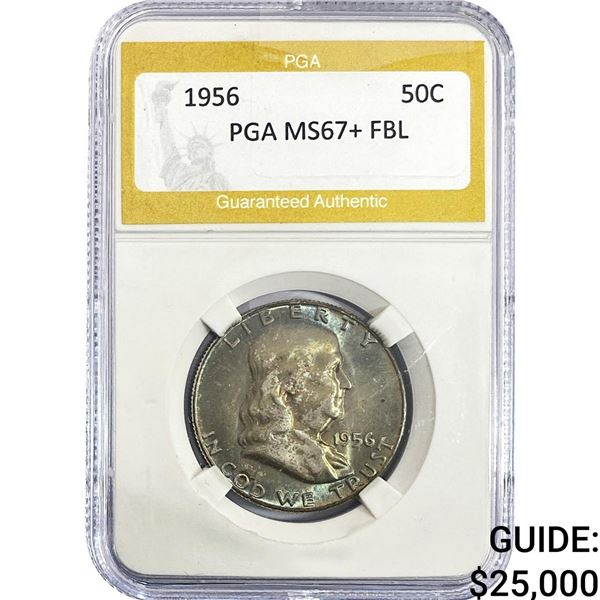 1956 Franklin Half Dollar PGA MS67+ FBL
