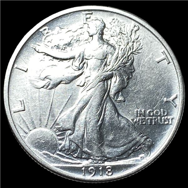 1918 Walking Liberty Half Dollar CLOSELY  UNCIRCULATED