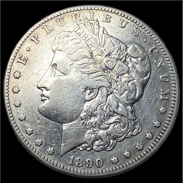 1890-CC Silver Morgan Dollar NEARLY  UNCIRCULATED