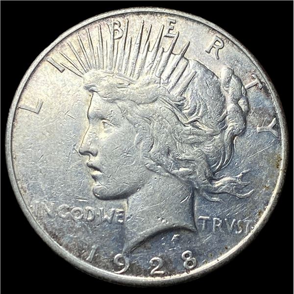 1928 Silver Peace Dollar NEARLY UNCIRCULATED
