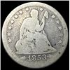 Image 1 : 1853 Arrows/Rays Seated Liberty Quarter  NICELY CIRCULATED
