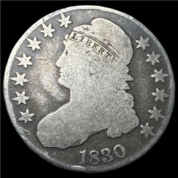 1830 Silver Capped Bust Half Dollar LIGHTLY  CIRCULATED