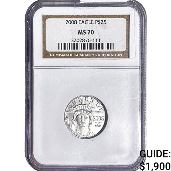 2008 1/4oz Platinum $25 Eagle NGC MS70