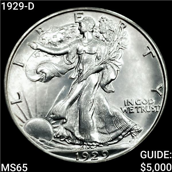 1929-D Walking Liberty Half Dollar GEM BU