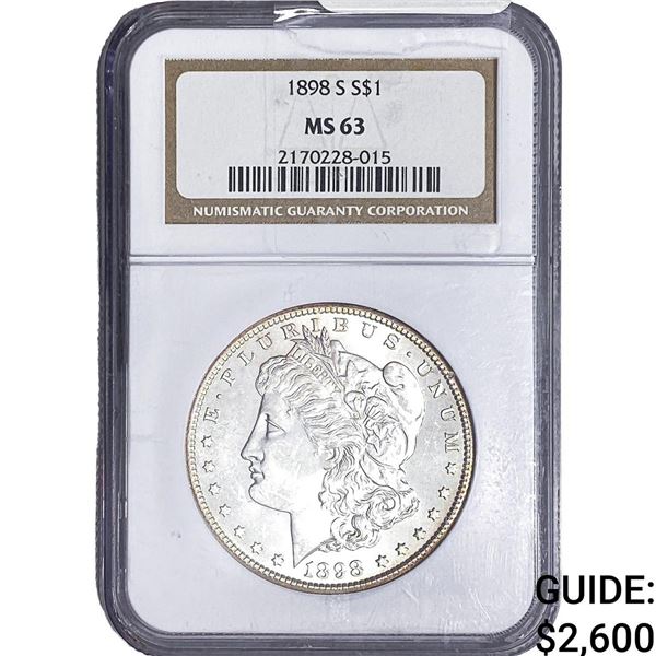 1898-S Morgan Silver Dollar NGC MS63